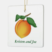 Juicy Peach kerstversiering Keramisch Ornament (Links)