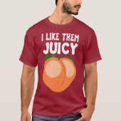 Juicy Peach Nectarines Abrikozen, fruitmand T-shirt (Voorkant)