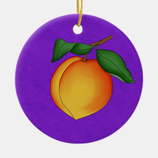 Juicy Peach & Paars Background Ornament (Voorkant)