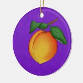 Juicy Peach & Paars Background Ornament (Links)