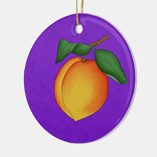 Juicy Peach & Paars Background Ornament (Links)