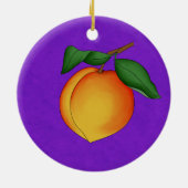 Juicy Peach & Paars Background Ornament (Achterkant)
