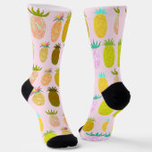 Juicy Pineapple Bubblegum Pattern Sokken (Gebogen)