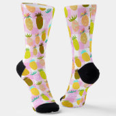 Juicy Pineapple Bubblegum Pattern Sokken (Gebogen)