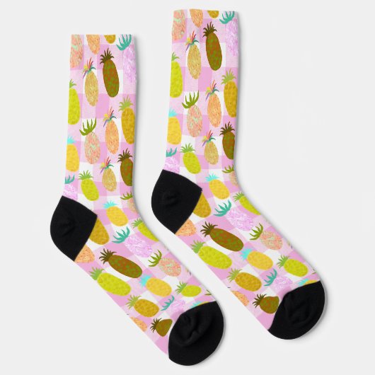 Juicy Pineapple Bubblegum Pattern Sokken (Rechts)
