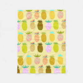 Juicy Pineapple Pattern Fleece Deken