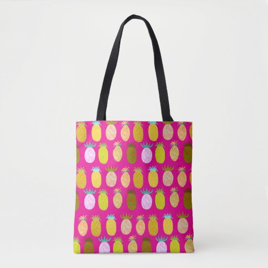 Juicy Pineapple Pattern Tote Bag (Voorkant)