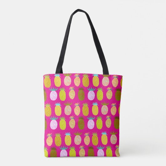 Juicy Pineapple Pattern Tote Bag (Achterkant)