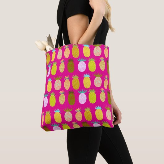 Juicy Pineapple Pattern Tote Bag (Dichtbij)