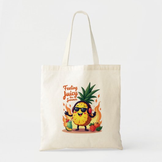 Juicy Pineapple Retro Summer Tas (Voorkant)
