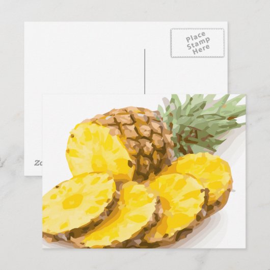 Juicy Pineapple Slices Briefkaart (Voorkant / Achterkant)