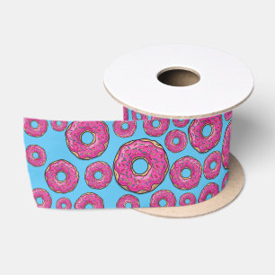 Juicy Pink Doughnuts Satijnen Lint