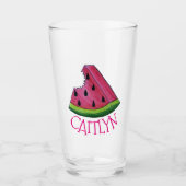 Juicy Pink Watermelon Melon Slice Picnic Food Glas (Voorkant)