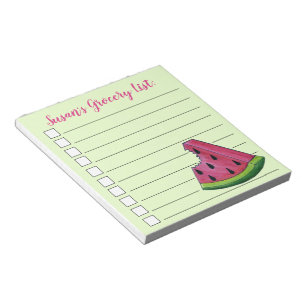 Juicy Pink Watermelon Specialized Grocery List Notitieblok