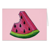 Juicy Pink Watermelon Wedge Slice Green Rind Fruit (Voorkant Horizontaal)