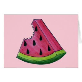 Juicy Pink Watermelon Wedge Slice Green Rind Fruit