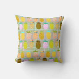 Juicy Plaid Pineapple Pattern Kussen