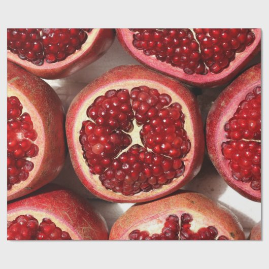Juicy Pomegranate Fruit Cadeaupapier (Vlak)