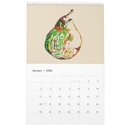 Juicy POP Pop Art waterverf Kalender (Jan 2026)