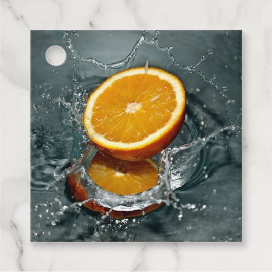 Juicy-positief sinaasappel voor vitamine stemming bedankjes labels (Voorkant)