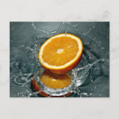 Juicy-positief sinaasappel voor vitamine stemming briefkaart (Voorkant)