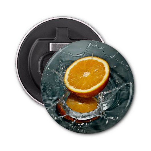 Juicy-positief sinaasappel voor vitamine stemming button flesopener (Voorkant)