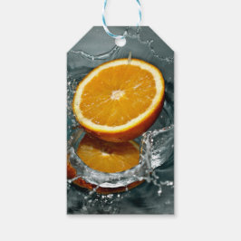 Juicy-positief sinaasappel voor vitamine stemming cadeaulabel