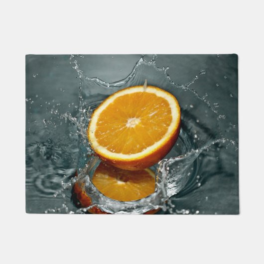 Juicy-positief sinaasappel voor vitamine stemming deurmat (Voorkant)