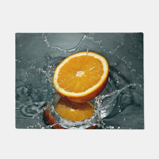 Juicy-positief sinaasappel voor vitamine stemming deurmat (Voorkant)