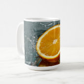 Juicy-positief sinaasappel voor vitamine stemming koffiemok (Voorkant links)