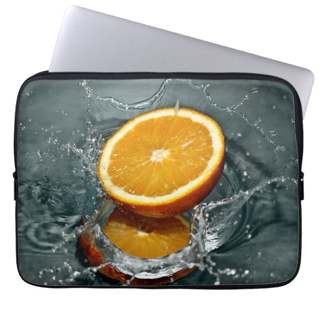 Juicy-positief sinaasappel voor vitamine stemming laptop sleeve (Voorkant)
