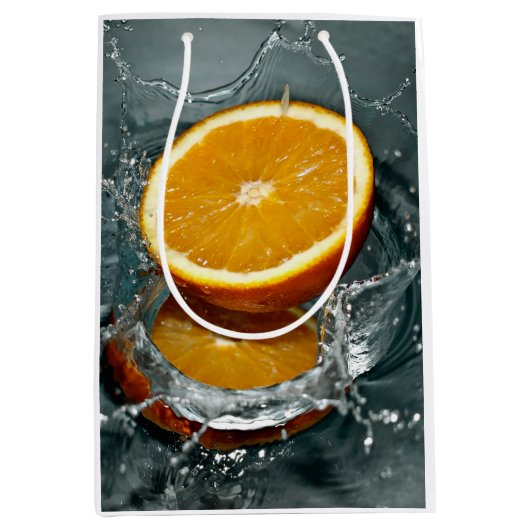 Juicy-positief sinaasappel voor vitamine stemming medium cadeauzakje (Voorkant)