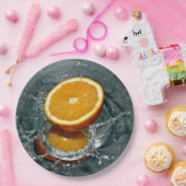 Juicy-positief sinaasappel voor vitamine stemming papieren bordje (Feest)