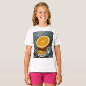 Juicy-positief sinaasappel voor vitamine stemming t-shirt (Voorkant volledig)