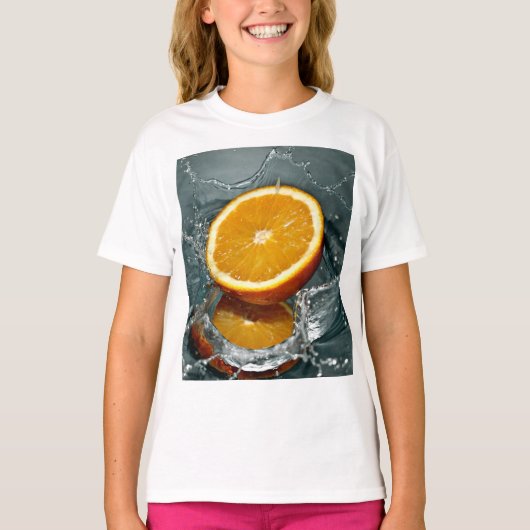 Juicy-positief sinaasappel voor vitamine stemming t-shirt (Voorkant)