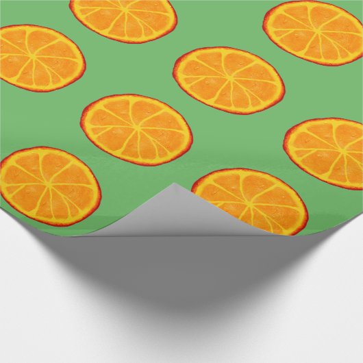 Juicy Realistic Oranje Slices Cadeaupapier (Hoek)