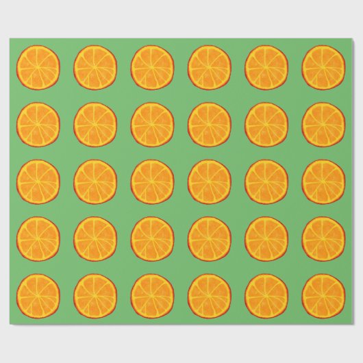 Juicy Realistic Oranje Slices Cadeaupapier (Vlak)