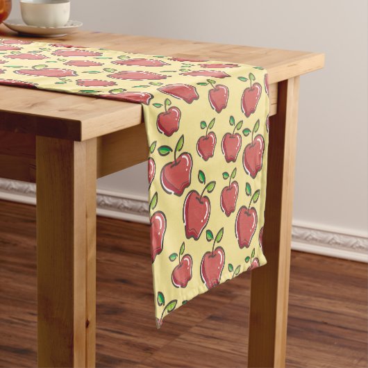 Juicy Red Apple Pattern Korte Tafelloper (Voorbeeld)