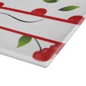 Juicy Red Cherry Pattern | Gepersonaliseerd Snijplank (Hoek)