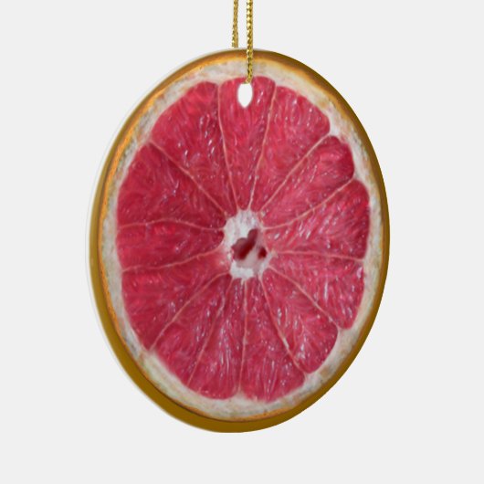 Juicy Red Grapefruit Keramisch Ornament (Rechts)