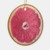 Juicy Red Grapefruit Keramisch Ornament (Links)