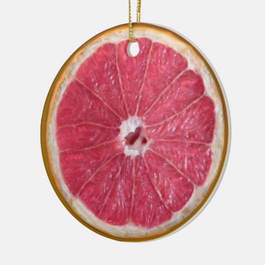Juicy Red Grapefruit Keramisch Ornament (Links)