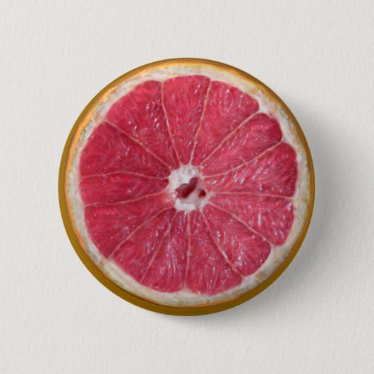 Juicy Red Grapefruit Ronde Button 5,7 Cm (Voorkant)