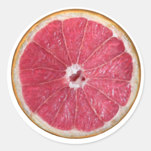 Juicy Red Grapefruit Ronde Sticker (Voorkant)