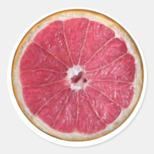 Juicy Red Grapefruit Ronde Sticker