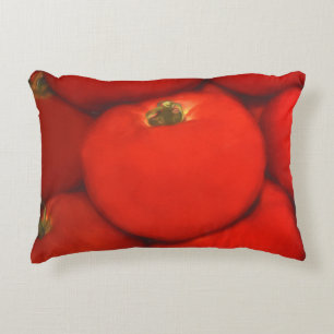 Juicy Red Homegrown Garden Tomaten Accent Kussen