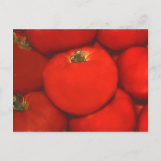 Juicy Red Homegrown Garden Tomaten Briefkaart (Voorkant)