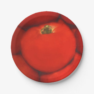 Juicy Red Homegrown Garden Tomaten Papieren Bordje
