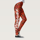 Juicy Red Ripe aardbeien, gepersonaliseerde naam Leggings (Rechts)