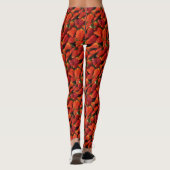Juicy Red Ripe aardbeien, gepersonaliseerde naam Leggings (Achterkant)
